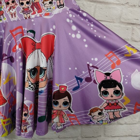 A LOL L.O.L. Surprise Dolls Little Girl Purple Music Doll Printed Dress NWOT 4/5 - Picture 4 of 8